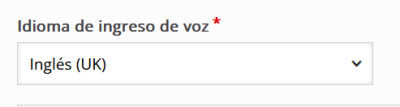 Elegir idioma inglés UK